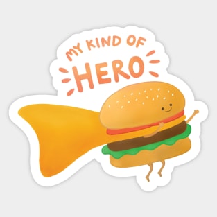 Cheeseburger Hero Sticker